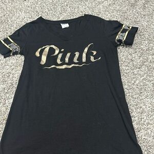 Pink v cut tee shirt